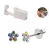 Perforadora de oreja desechable con Arete Flor de Colores Plateada Perforadoras MX